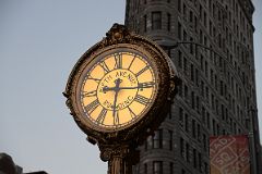 02-03 Gilded Ornate Fifth Avenue Building Street Clock Installed In 1909 In New York Madison Square Park